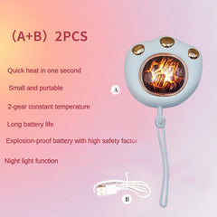 Portable Hand Warmer Night Light 1200mAh