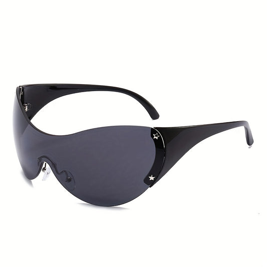 Y2K Futuristic Rimless Sunglasses UV400