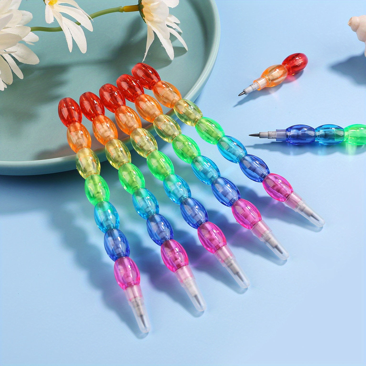 10pcs Sugar Gourd Stackable Pencils Back to School Supplies