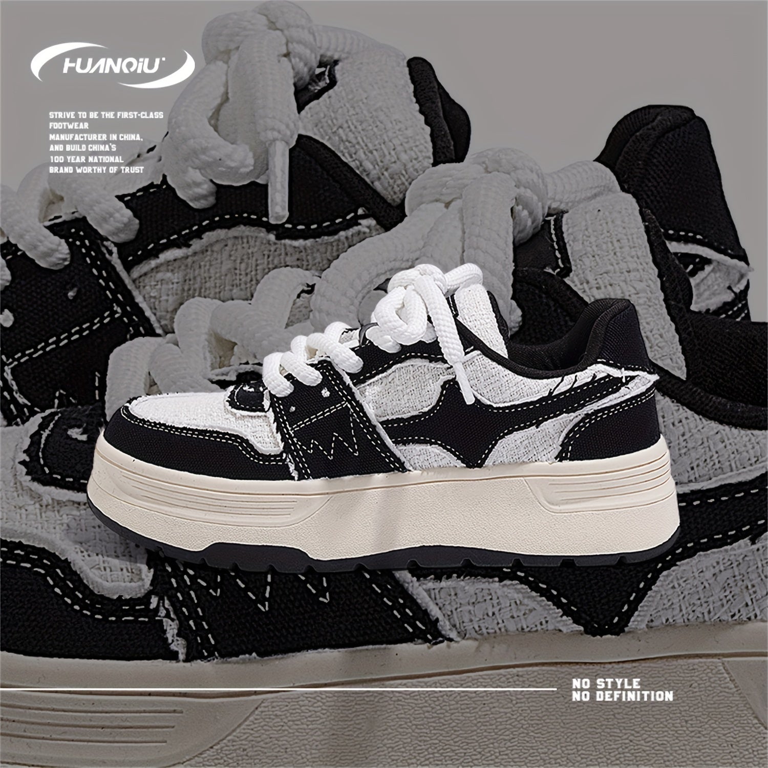 Women's Star Lace Retro Skate Shoes Denim Sneaker