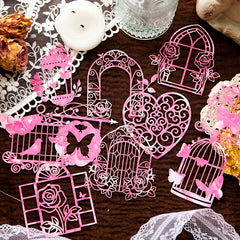 10pcs pack Hollow Bronzing Retro Material Decoration