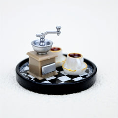 Mini Coffee Machine Set Ornament 1:12 Dollhouse Food Photography Props