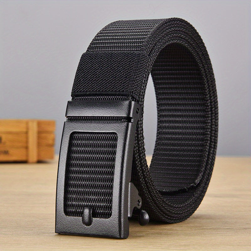 Men's Toothless Auto Belt Canvas Outdoor Mountaineering Breathable Belt