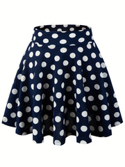 Kpop Polka Dot Skater Skirt Ruffle A Line Mini Skirt