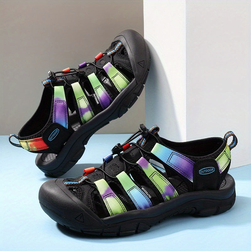 Men's Durable No Tie Sandals for Hiking and Beach