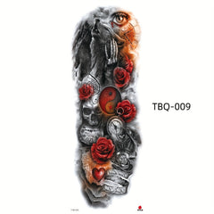 Ghost Flowers Skull Street Style Tattoo Stickers Waterproof