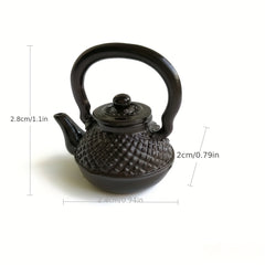 Mini Metal Kettle for Dollhouses 1:12 Scale Kitchen Accessory
