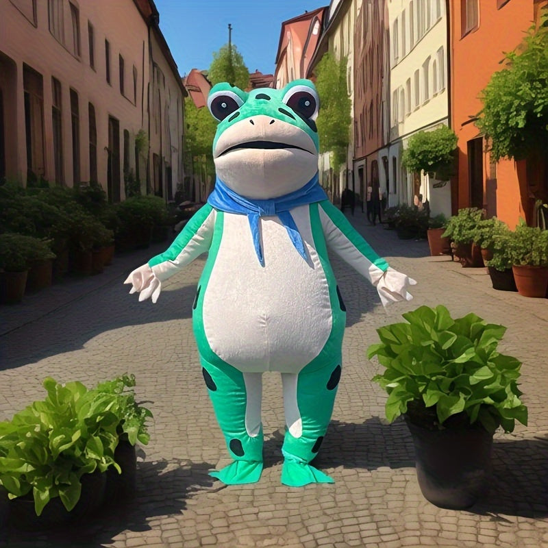 Funny Frog Inflatable Costume Set Halloween Toad Suit