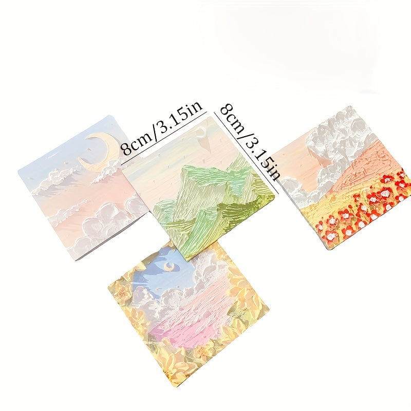 6 Packs Scenery Painting Sticky Notes
