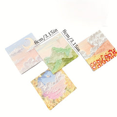 6 Packs Scenery Painting Sticky Notes