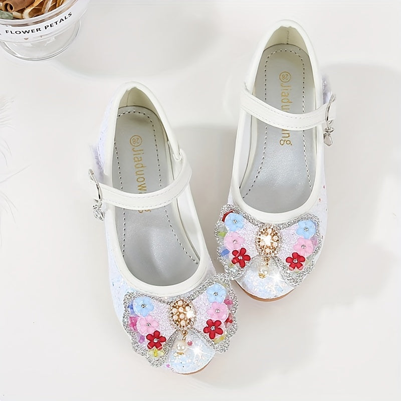 Girls' Cartoon Ballet Shoes With Bow Tie Lightweight Princess Sandals