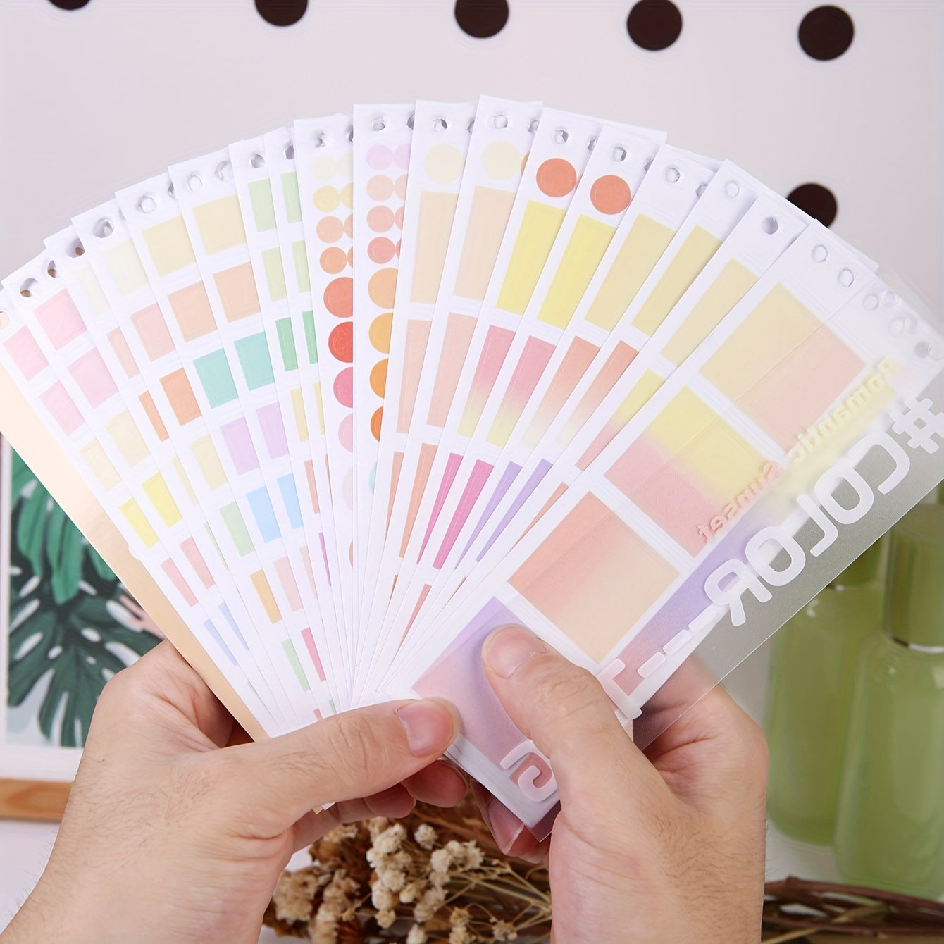 20 Sheets Gradient Orange Label Index Stickers