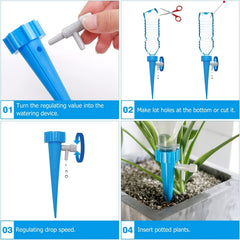 12pcs Self Watering Spikes for Plants, Adjustable Slow Release Control