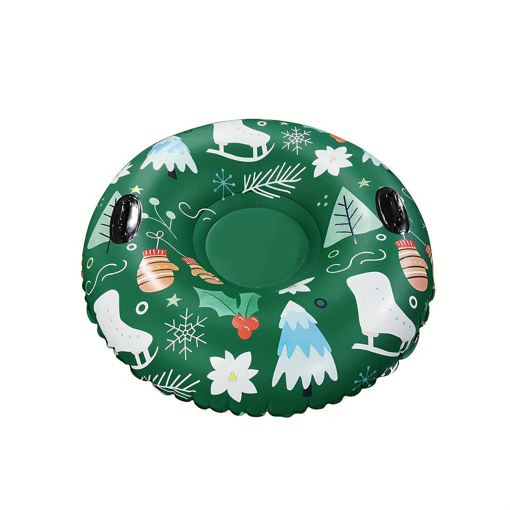 Christmas PVC Inflatable Skiing Ring Pad Coldproof Cushion