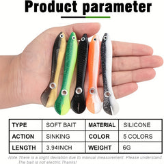 10pcs Soft Bionic Loach Baits for Fresh & Saltwater Fishing