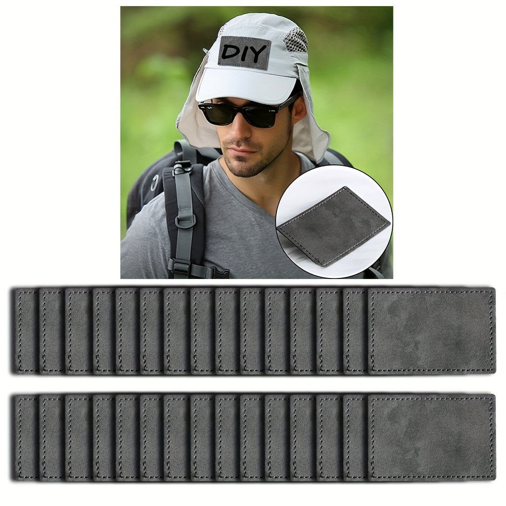 30pc Adhesive Leather Patches for Trucker Hat, DIY Clothes Repair Patch