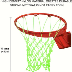 Glow in the Dark Luminous Basketball Net with 12 Hooks