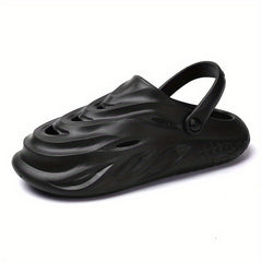 Men's Slip On Platform Clogs Unisex Outdoor Hollow Out Beach Sandals