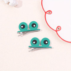 2pcs Cartoon Flog Eyes Decor Hair Clip for Girls