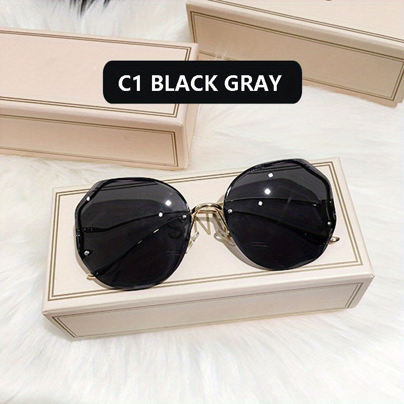 Irregular Frameless Sun Protection Glasses For Men