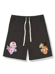 Men's Solid Color Comfy Shorts with Elastic Waist