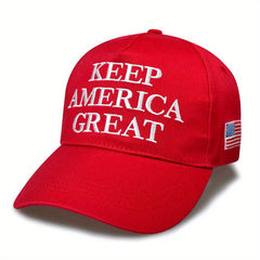 Red Letter Flag Embroidery Baseball Cap Sun Hat Hip Hop Dad Hats