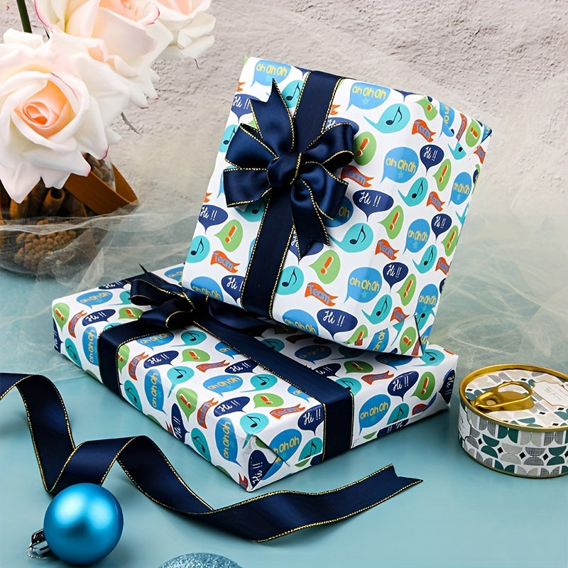 4pcs Colorful Gift Wrapping Paper Birthday Book Cover Background Paper
