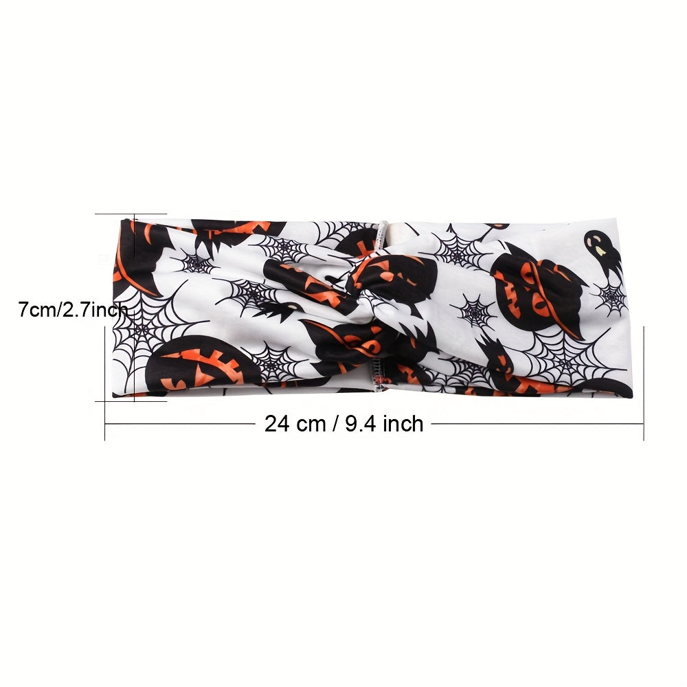 Pumpkin Ghost Pattern Headband Halloween Hairband