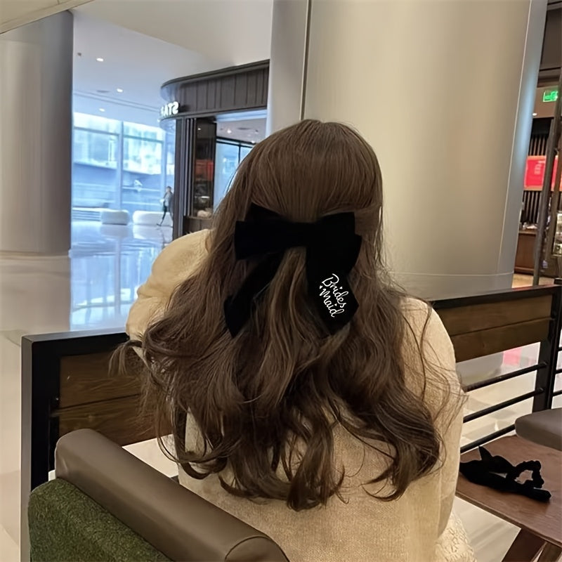Satin Bride Hair Bow for Weddings & Formal Events