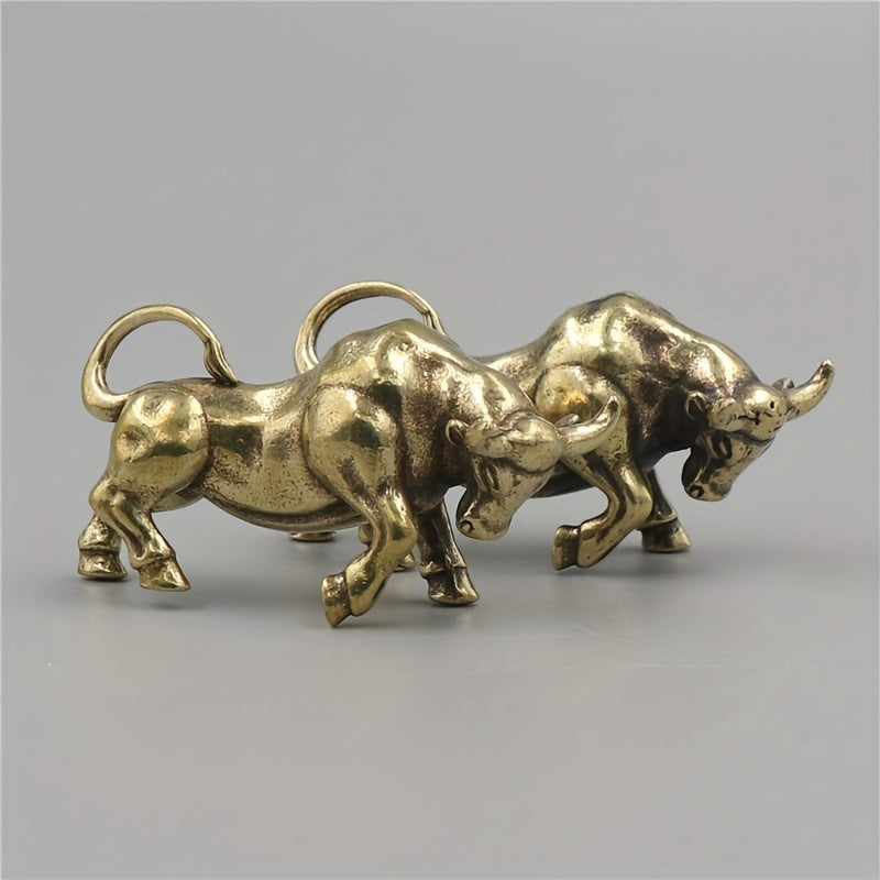 Bull Pendant for Good Luck Desk Ornament Hand Toy DIY Key Chain Pendant