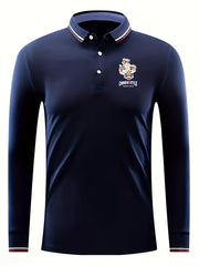 Lion Dance Pattern Men's Long Sleeve Shirt