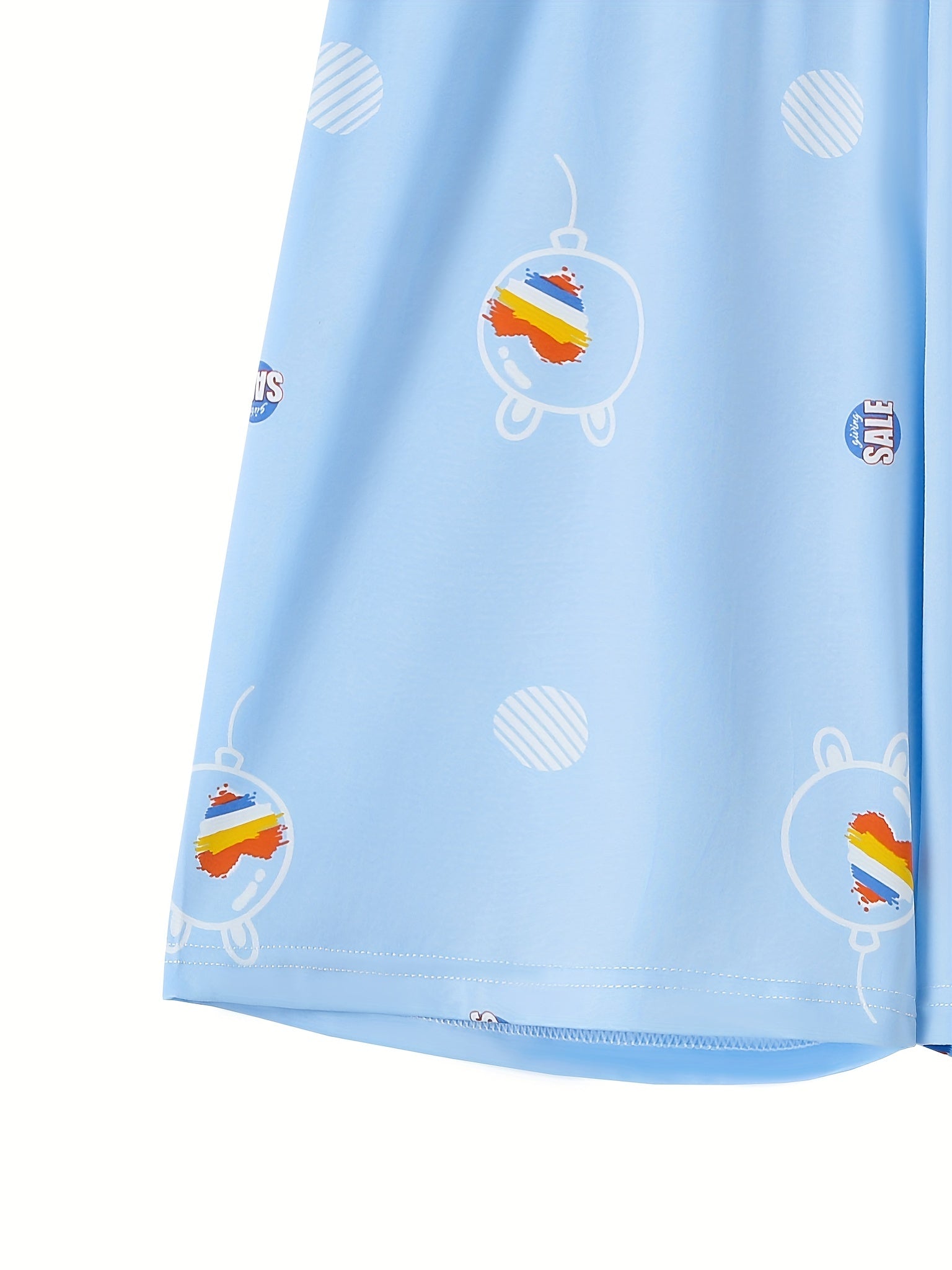  Pajama Bottoms Women's Plus Cartoon Print Elastic Loose Summer Shorts