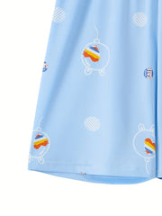  Pajama Bottoms Women's Plus Cartoon Print Elastic Loose Summer Shorts