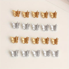 Butterfly Hair Clips Mini Hairclip For 90s Party Metallic Small Hair Claw