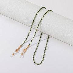 Bronze Beaded Glasses Chain Colorful Beads Necklace