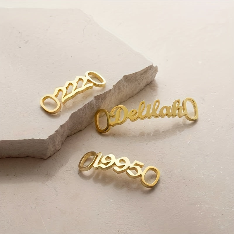 2pcs Custom Stainless Steel Shoe Tags Golden Finish