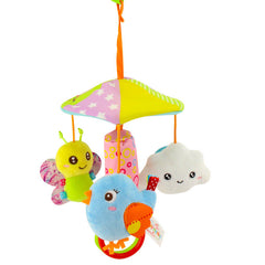 Baby Stroller Crib Hanging Toy Music Plush Cartoon Soothes