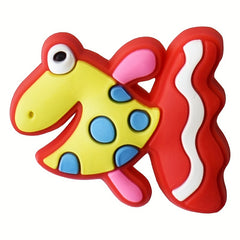 25pcs Fish Pattern Charms Shoes Slippers Decoration Accessories