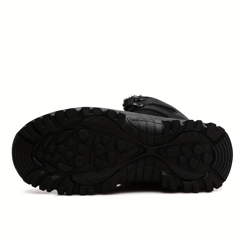 Fur Lined Thermal Snow Boots Winter Warm Tactical Combat Boots