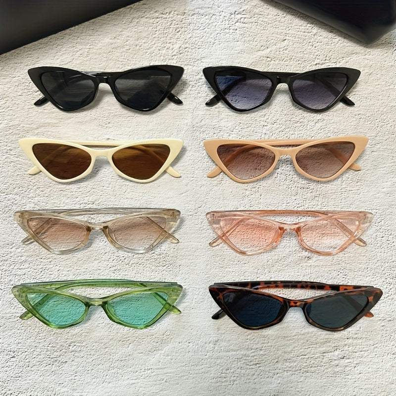 Men's Cat Eye Shape Sunglasses Retro Small Frame Glasses With Glasses Box