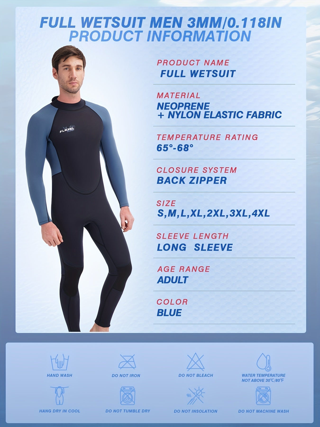 Realon 3mm Neoprene Wetsuit for Cold Water