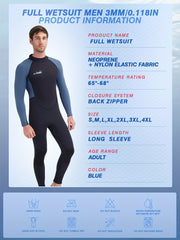 Realon 3mm Neoprene Wetsuit for Cold Water