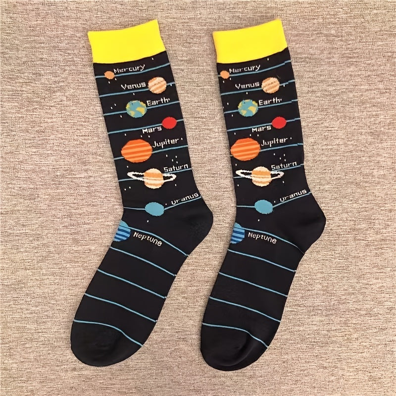 Planetary Style Classic Crew Socks for Women