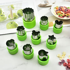 9Pcs Stainless Steel Bakery Tools for Sliced Biscuits, Food, Fruit