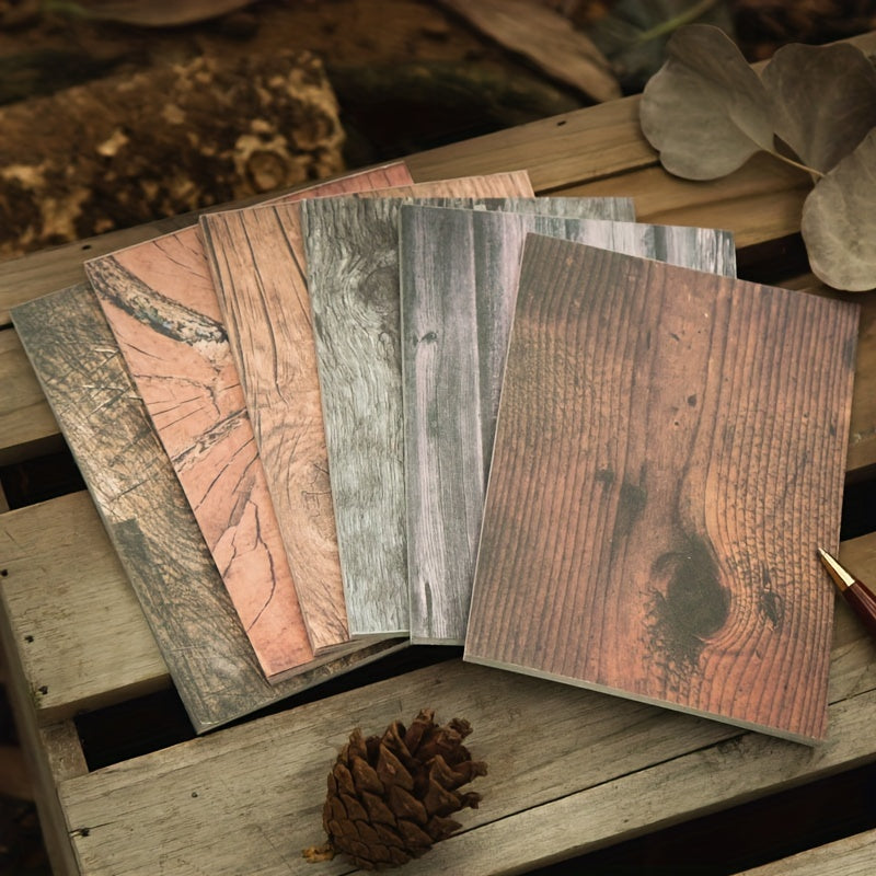 30pcs Texture Material Paper Wood Grain Workshop Series Non Self Adhesive