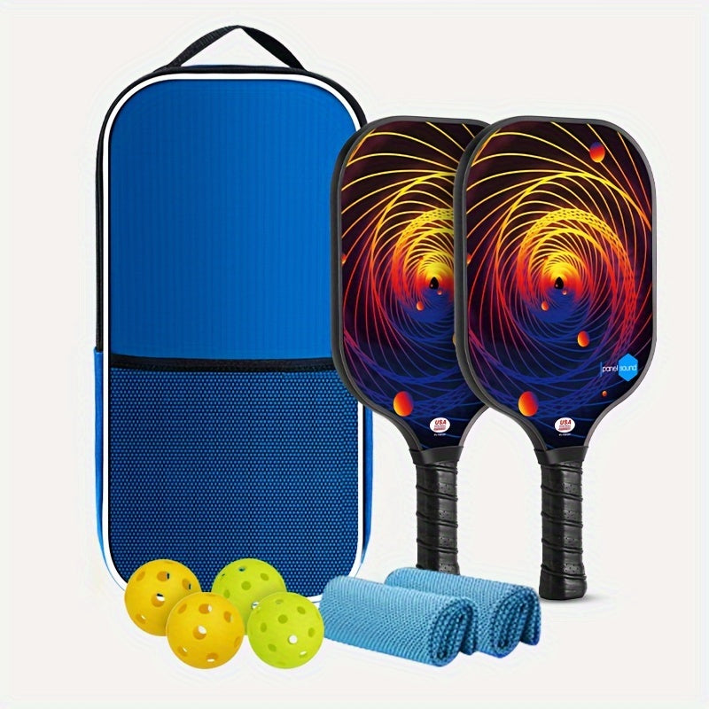 Lightweight Fiberglass Pickleball Paddles Set with Polypropylene Core