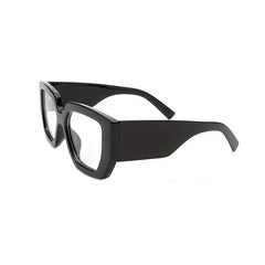 Cat Eye Clear Lens Glasses Wide Temple Anti Light Eyewear
