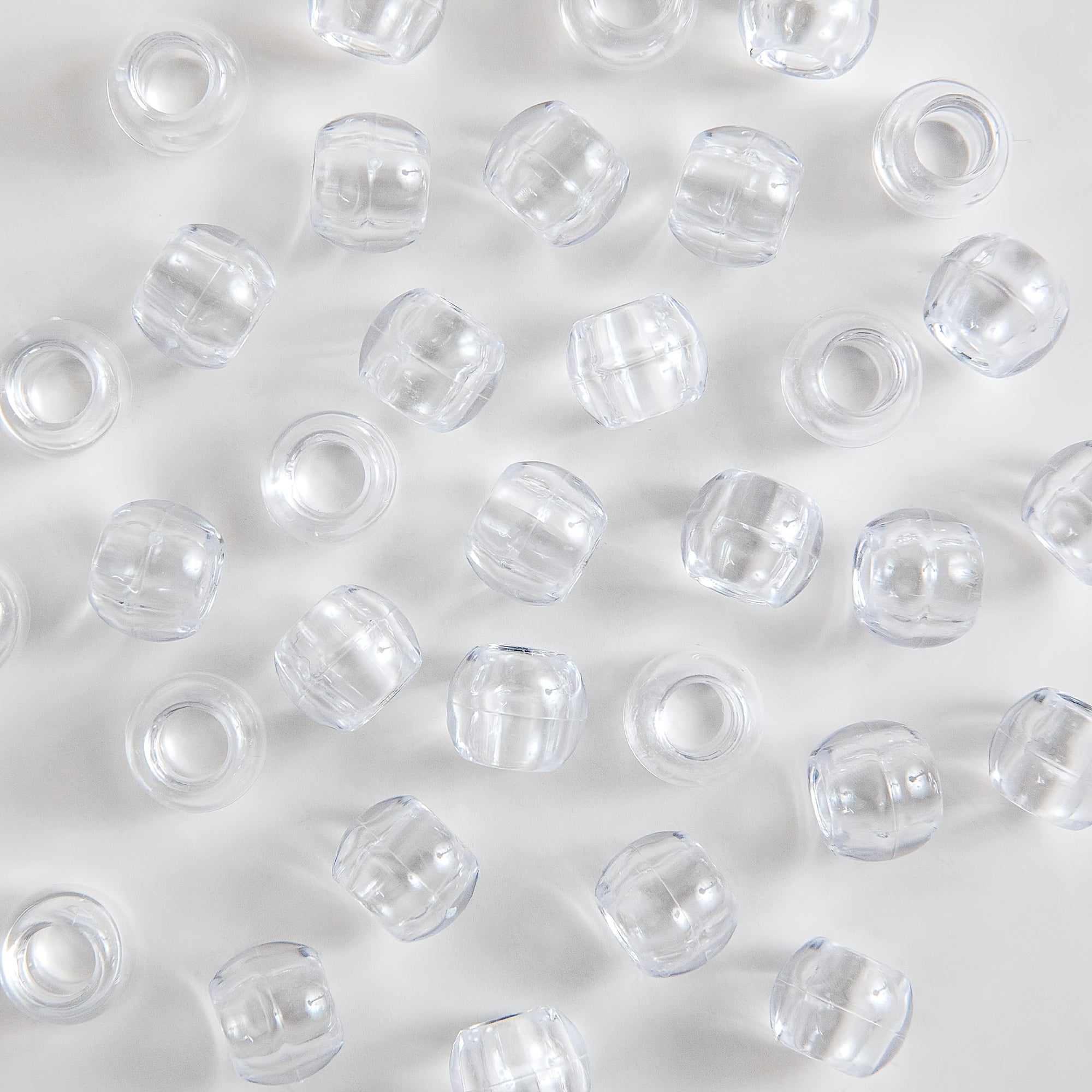 80pcs Transparent Tube Beads Hair Clip Dreadlock Braid Accessories