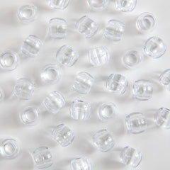 80pcs Transparent Tube Beads Hair Clip Dreadlock Braid Accessories