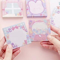 Heart Sticky Notes 4pcs Student Message Stickers Memo Pads 320 Sheets